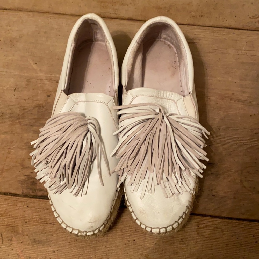 Jslides pompom platform espadrilles